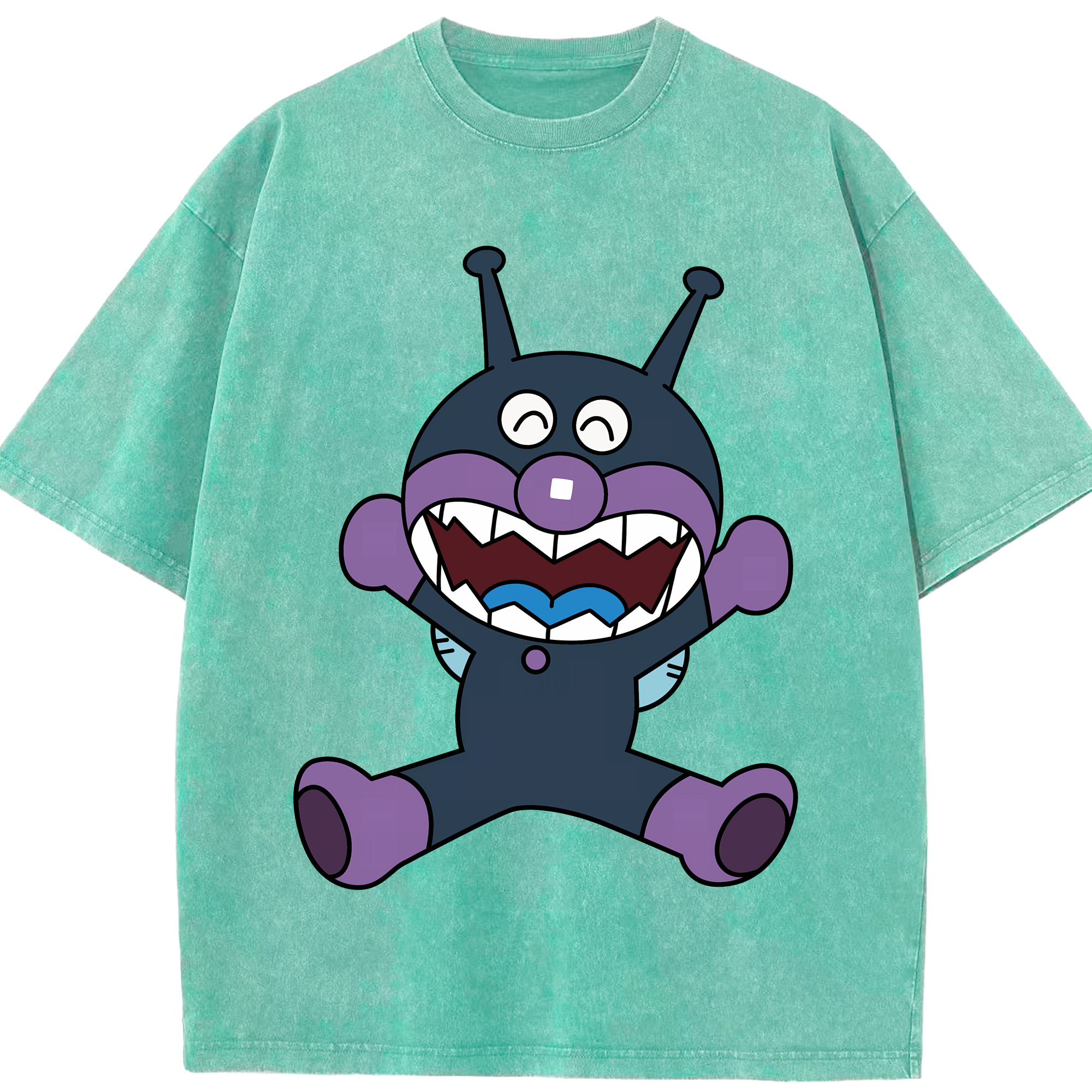 （画像用） アンパンマン Anpanman 綿100% ヴィンテージ風 半袖Tシャツ（フロントプリント）